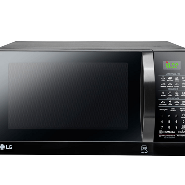 Micro-ondas Lg 30 Litros Preto Com Revestimento Easyclean Ms3