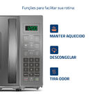 Micro-ondas Mondial Cinza E Espelhado 1200w Mo-01-21-e 220