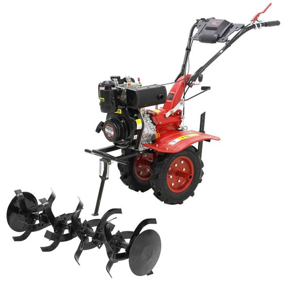 Micro Trator Motocultivador 5hp 247cc Diesel Com Enxada Rotat