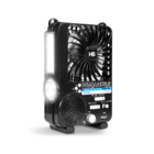 Micro Ventilador Hsu-100 Com Rádio, Lanterna E Usb Preto