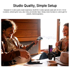 Microfone Condensador Boya By-k9-2 Rgb Usb C Preto