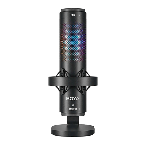 Microfone Condensador Boya By-k9-2 Rgb Usb C Preto