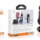 Microfone De Lapela Duplo Sem Fio Lightning Hmaston Mk-07
