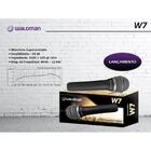 Microfone De Mão Dinâmico Com Fio Waldman W7 Cardióide Preto