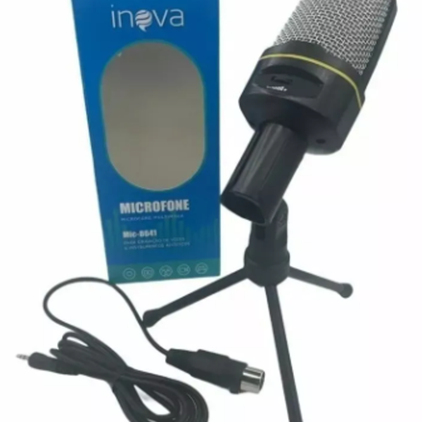 Microfone De Mesa Gamer Condensador Entrada P2 Inova Mic-8641