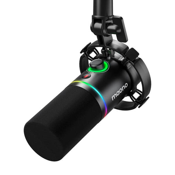 Microfone Dinâmico Podcast Rgb Via Usb / Xlr Maono Pd200x