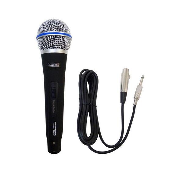 Microfone Dinâmico Profissonal Com Cabo 4 Metros Performance