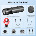 Microfone Duplo Boya By-mm1w P/câmera/smartphone Preto