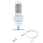 Microfone Gamer Hyperx Quadcast S Antivibração Rgb Usb Branco