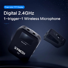 Microfone Lapela 2.4g Synco G2a1 P/câmera Celular Preto