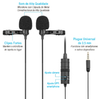 Microfone Lapela Duplo By-m1dm Omnidirecional Condensador