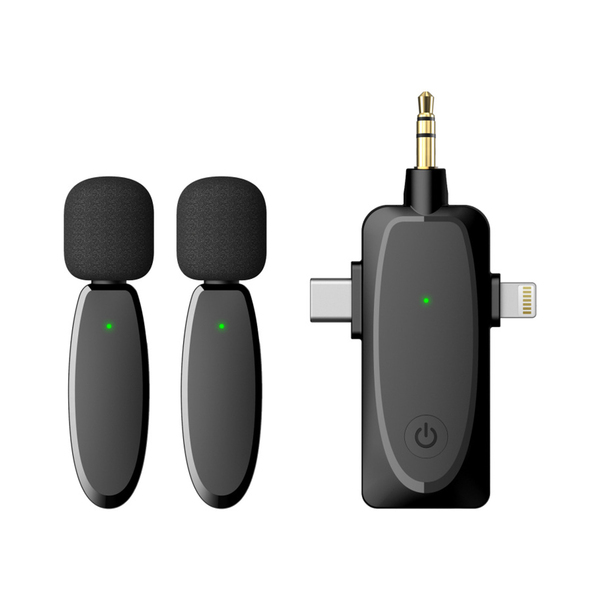 Microfone Lapela Vimai Ap003 Plug 3in1 Universal 2.4g Preto