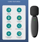 Microfone Lapela Vimai Ap003 Plug 3in1 Universal 2.4g Preto