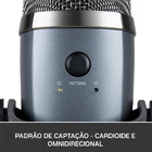 Microfone Logitech Blue Yeti Nano Usb Cinza - 988-000088