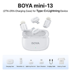 Microfone Sem Fio Boya Mini-13 Lapela Android/ios Branco