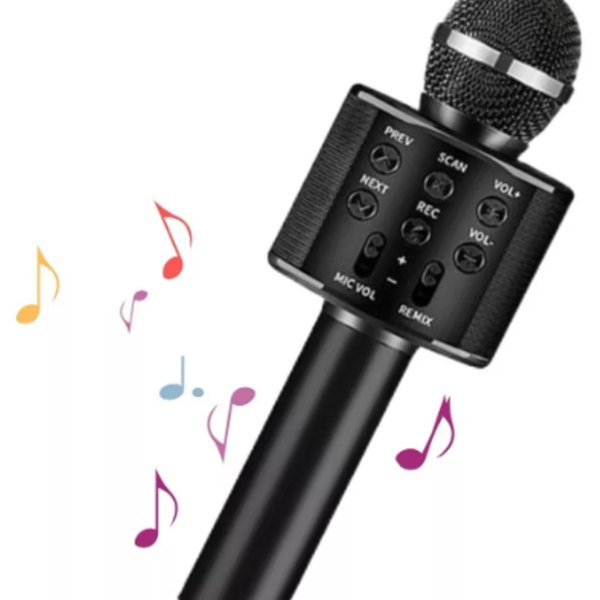 Microfone Sem Fio Karaoke Bluetooth Alto Falante Embutido Usb