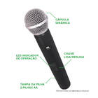 Microfone Sem Fio Lapela + Bastão - Músicos Igrejas Bandas