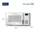 Microondas Mondial Mo-02-34-w 1400w 34 Litros 10 Níveis De Po