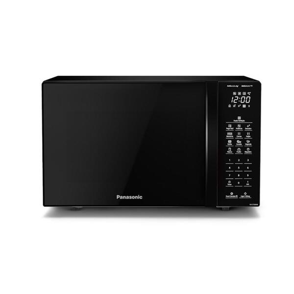 Microondas Panasonic Dupla Refeição 34l Black Glass Nn-st66nb