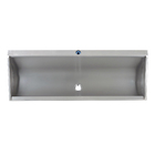 Mictório Coletivo 29x100x36cm Aço Inox Cromado Fabrinox