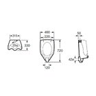 Mictório Mural Esmaltado 72cm Roca Sem Válvula Branco