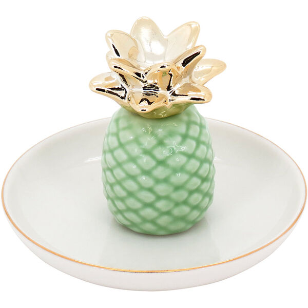 Mimo Adorno Decorativo 6x10x10cm Cerâmica Verde Abacaxi