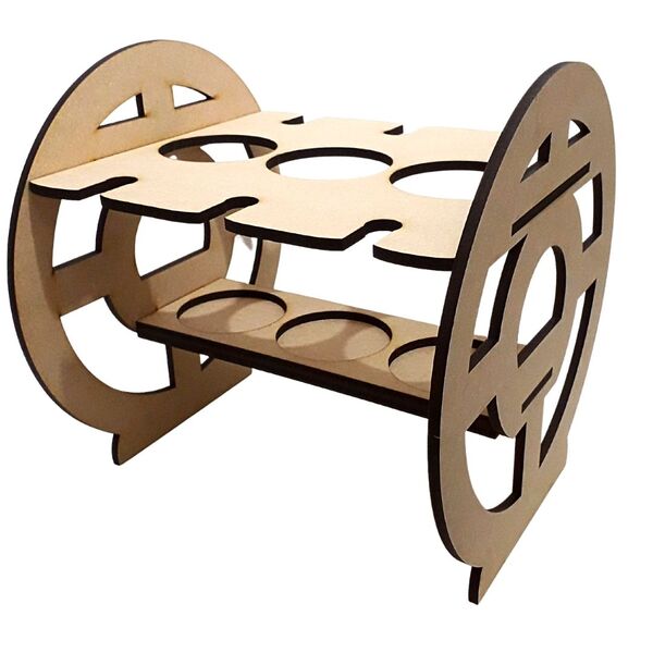 Mini Adega Mdf Para 03 Garrafas