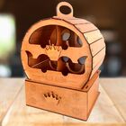 Mini Adega Mdf Para 4 Garrafas