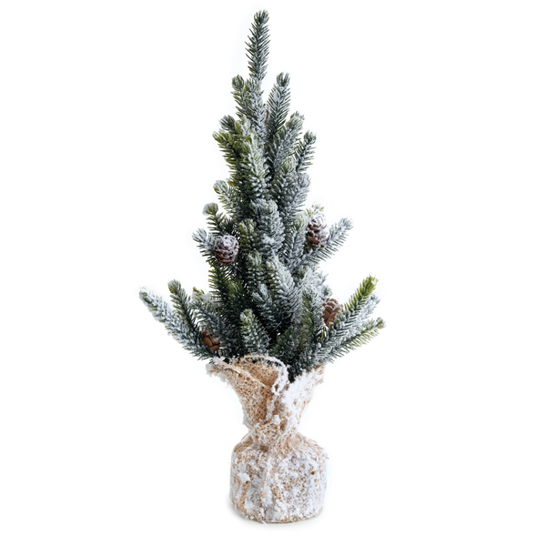 MINI ARVORE NATAL NEVADA BASE JUTA 35CM