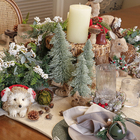 Mini Árvore para Mesa Plástico Verde 30x12x12cm Cromus