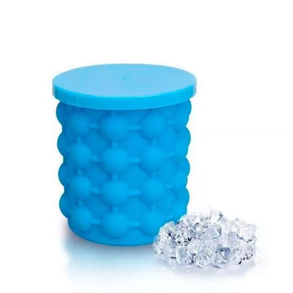 Mini Balde Forma De Gelo Em Silicone Ice Magic