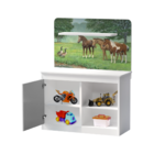Mini Bancada Brinquedo Infantil Adesivo De Cavalo 100% Mdf