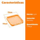 Mini Bandeja De Bambu Square 17cm