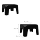 Mini Banqueta Plástica Preta Bf2 Astra