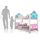 Mini Beliche Casa Montessoriana Nuvem Azul E Rosa