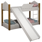 Mini Beliche Clean Branco E Mel Com Colchões E Escorrega