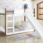 Mini Beliche Infantil Arthur Branco Com Escorregador E Colchõ