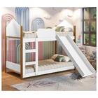 Mini Beliche Infantil Casa Samuel Branco Com Escorregador