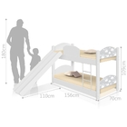 Mini Beliche Nuvem Cinza Com Escorregador E Colchões