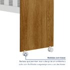 Mini Berço 100% Mdf Com Colchão 5 Em 1 Ariel  Branco/ypê