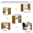 Mini Berço 100% Mdf Com Colchão 5 Em 1 Ariel  Branco/ypê