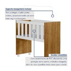 Mini Berço 100% Mdf Com Colchão 5 Em 1 Ariel  Branco/ypê