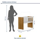 Mini Berço 100% Mdf Com Colchão 5 Em 1 Ariel  Branco/ypê