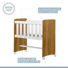 Mini Berço 100% Mdf Com Colchão Léo Yescasa Branco /ipê