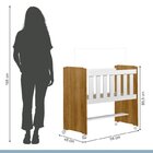 Mini Berço 100% Mdf Com Colchão Léo Yescasa Branco /ipê