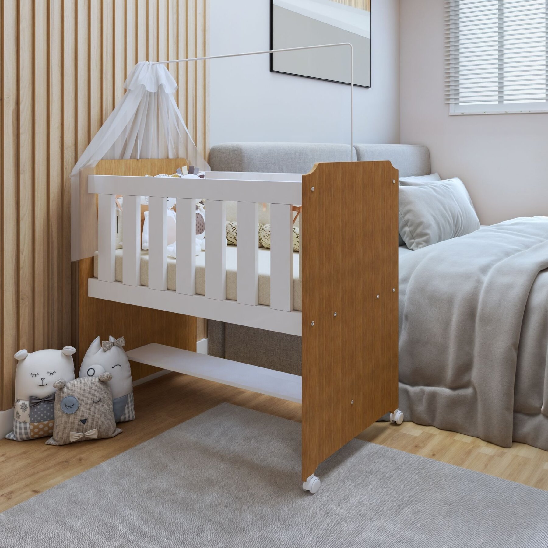 Mini Berço 100% Mdf Com Colchão Yescasa | Leroy Merlin