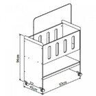 Mini Berço 3 Em 1 93x94cm Escrivaninha E Trocador Zain