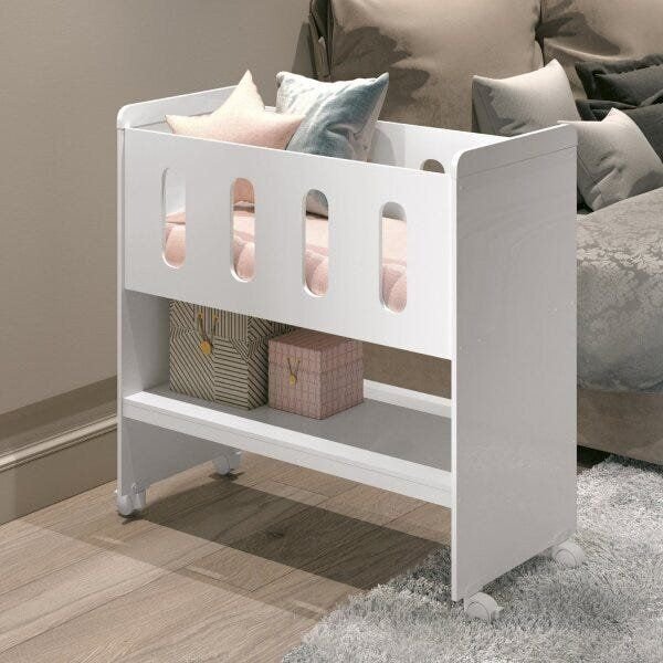 Mini Berço 3 Em 1 93x94cm Escrivaninha E Trocador Zain