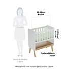 Mini Berço 3 Em 1 Com Colchão Ada Retrô 100% Mdf Espresso Móv