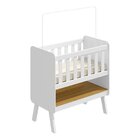 Mini Berço 3 Em 1 Com Colchão Ada Retrô 100% Mdf Espresso Móv